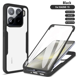 360 Full Protective Phone Case with Built - In Screen Protector Cover for POCO X8 ProMax 5G (BK)