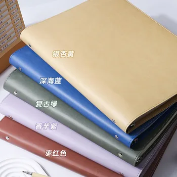 Quaderno inglese rimovibile A4/B5, copertina in pelle PU, design a fogli mobili, per compiti degli studenti e apprendimento delle lingue