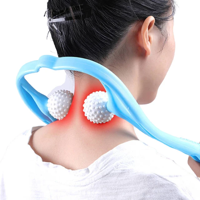 Plastic Pressure Point Therapy Neck Massageador Massagem Relieve Hand Roller Neck Massager for Neck Shoulder Trigger Point 3