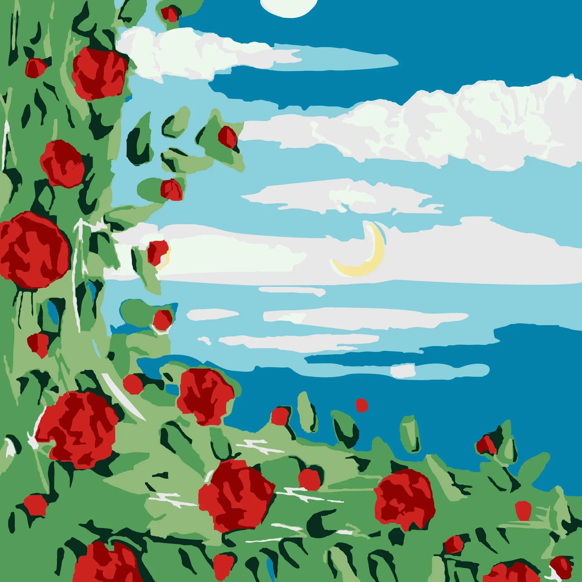 

Tulip DIY Digital Acrylic Flower Painting, Hand-filled Landscape, Flower, 21240