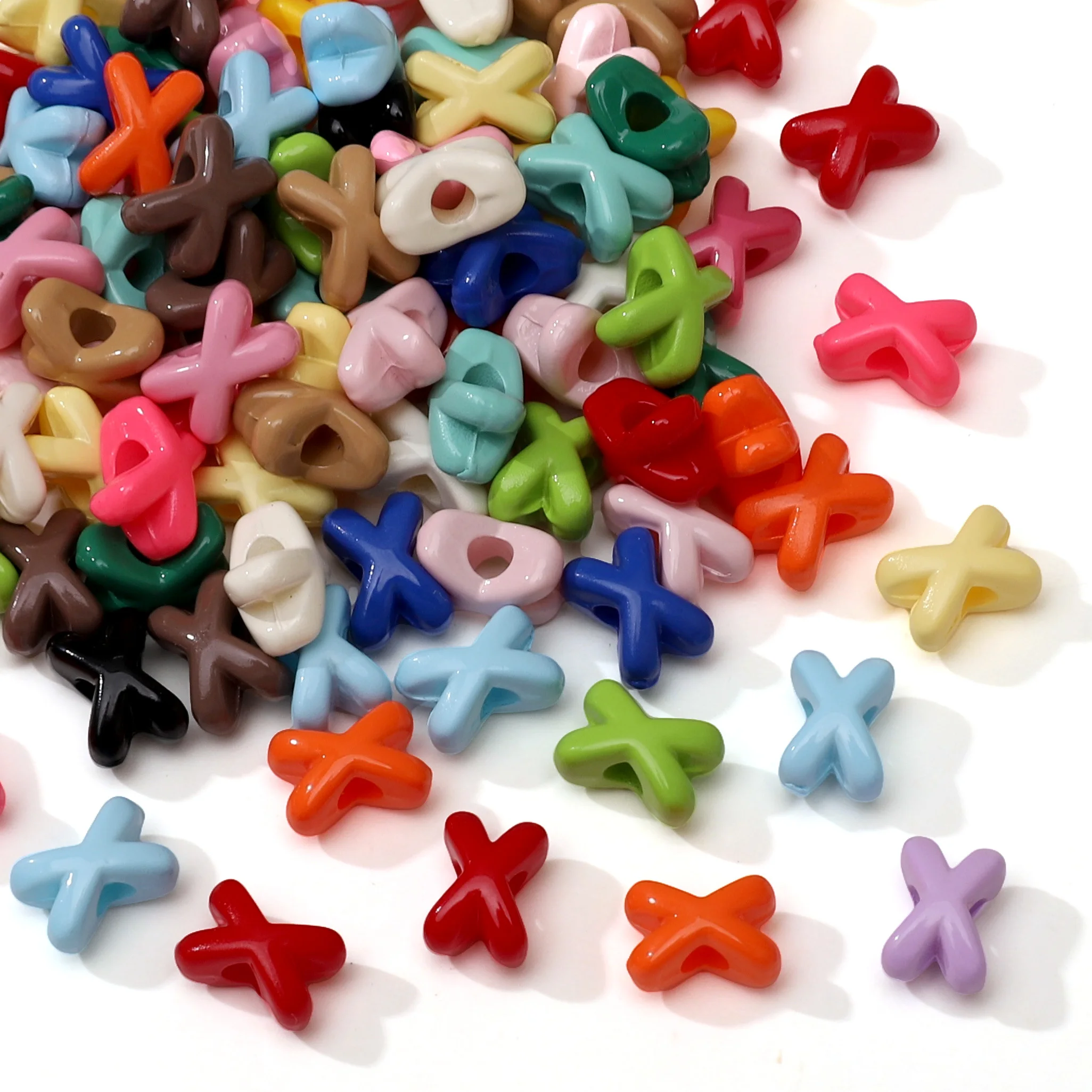 Multi Color Big Hole Acryl Buchstaben Perlen Kinder Handwerk Ornament Alphabet Spacer Halskette Zubehör DIY Schmuck Abteilung – Detail 13