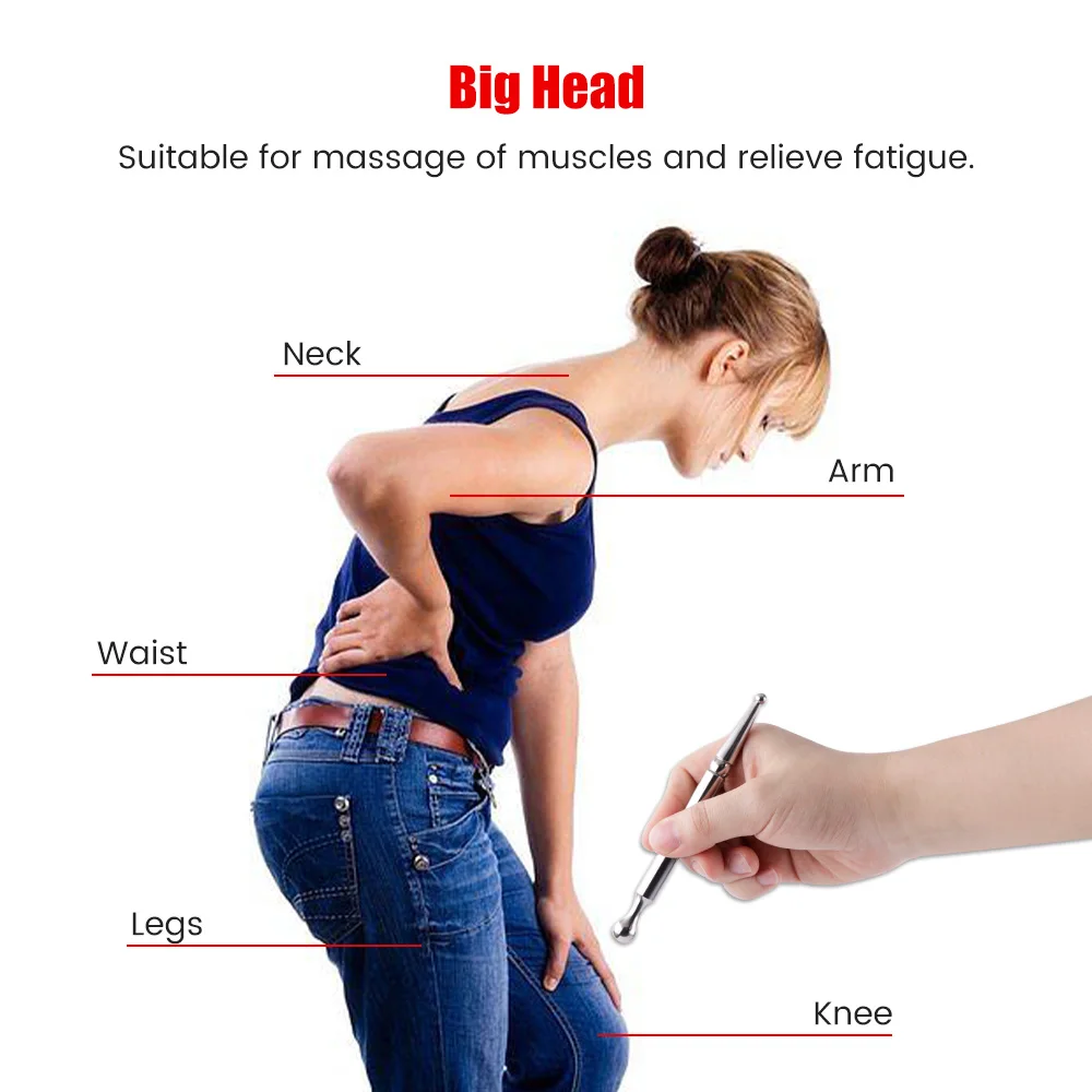 Acupuncture Pen Stainless Steel Massage Stick Body Massager Meridian Energy Pen Facial Reflexology Acupressure Tool Dropshipping