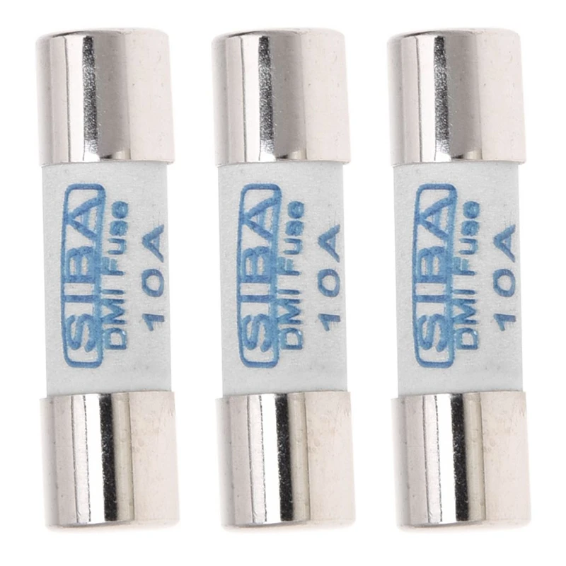 

3X Multimeter 10 X 38Mm 1000V 10A Cylinder Ceramic Fuse White