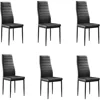 PU Dining Chair , Leather Dining Chairs with Curved Back & Foot Cap Protection for Dining Kitchen Living Room, 300lbs Capacity 6