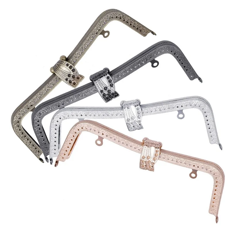 Metal Frame Clasp Handle Lock Purse Clutch Bronze Embossing Handmade Hardware DIY Wallet Clasps Bag Accessories | Дом и сад