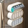 X50A-Underwear Storage Box Socks Briefs Bras Panties Holder Wall Mounted Multi-Grids Movable Baffle Capacity Dustproof 3