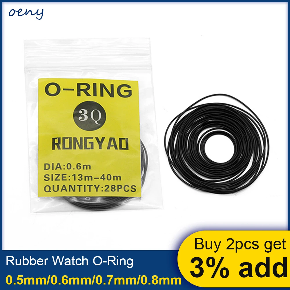 

1 bag 0.5/0.6/0.7/0.8mm Watch O-Ring Waterproof Rubber Watch Back Cover Gaskets O ring Repair Tool Watchmaker tools Accessories