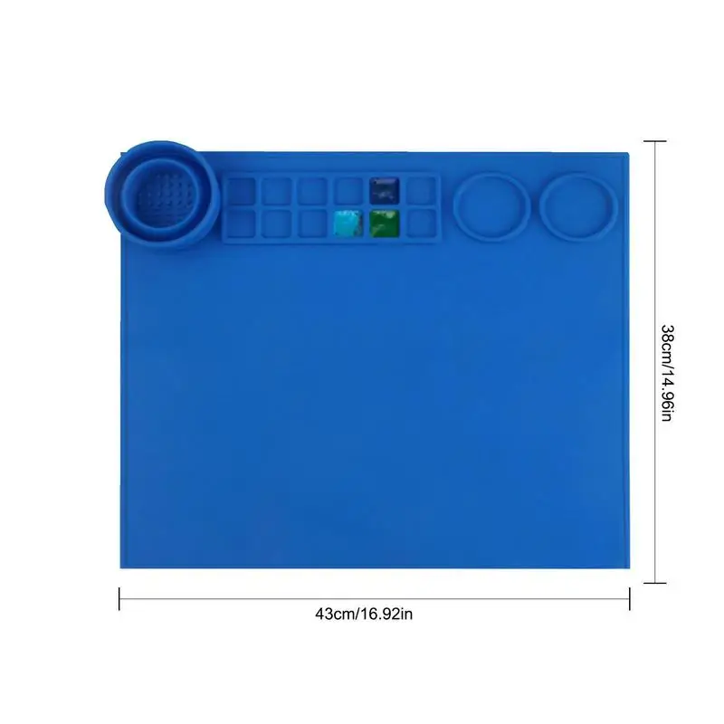 Multifunctional DIY Silicone Painting Mat Palette Kids Graffiti Drawing Board Oil Painting Board Clay Mat Drawing Accessory
