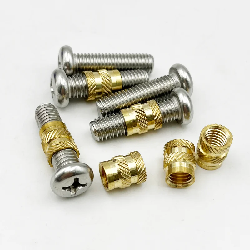 Description Picture 5 of itemBrass Insert Nut Stainless Steel Screw Hot Melt Heat Knurled Embed Injection Copper Insertnut 3D Print Plastic Board Nut Insert