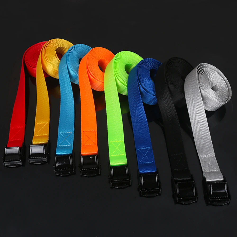 Car Tension Rope 5M*25mm Tie Down Strap Strong Ratchet Belt Luggage Bag Cargo Lashing With Metal Buckle Tow Rope Tensioner