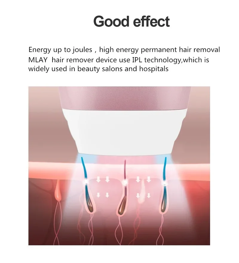Mlay-IPL جهاز إزالة الشعر بالليزر ، 500000 فلاش ،...