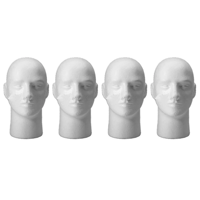 Styrofoam Heads For Wigs Male Mannequin Head For Mask Display Foam Man  Mannequin Head For Wigs,Hats,Headphones