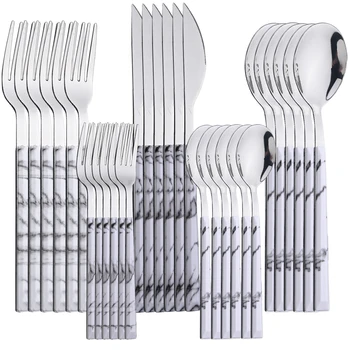 Juego de vajilla de acero inoxidable para 6 personas 1