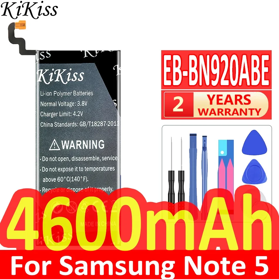 

EB-BN920ABE 4600mAh Mobile Phone Battery For Samsung Galaxy Note 5 N9200 N920T N920C N920P Note5 SM-N9208