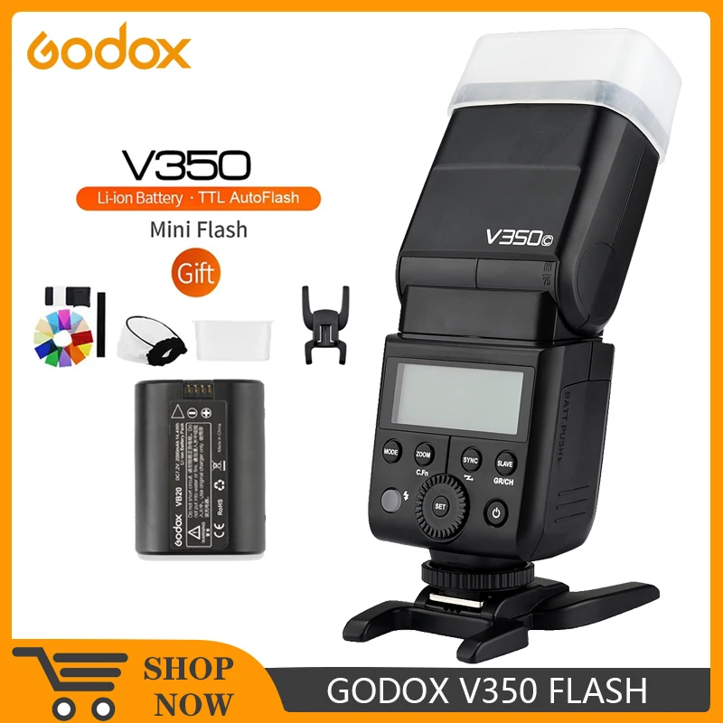 

Godox V350C V350N V350S V350F V350O TTL HSS Camera Speedlite Flash Built-in Lithium Battery for Canon Nikon Sony Fuji Olympus