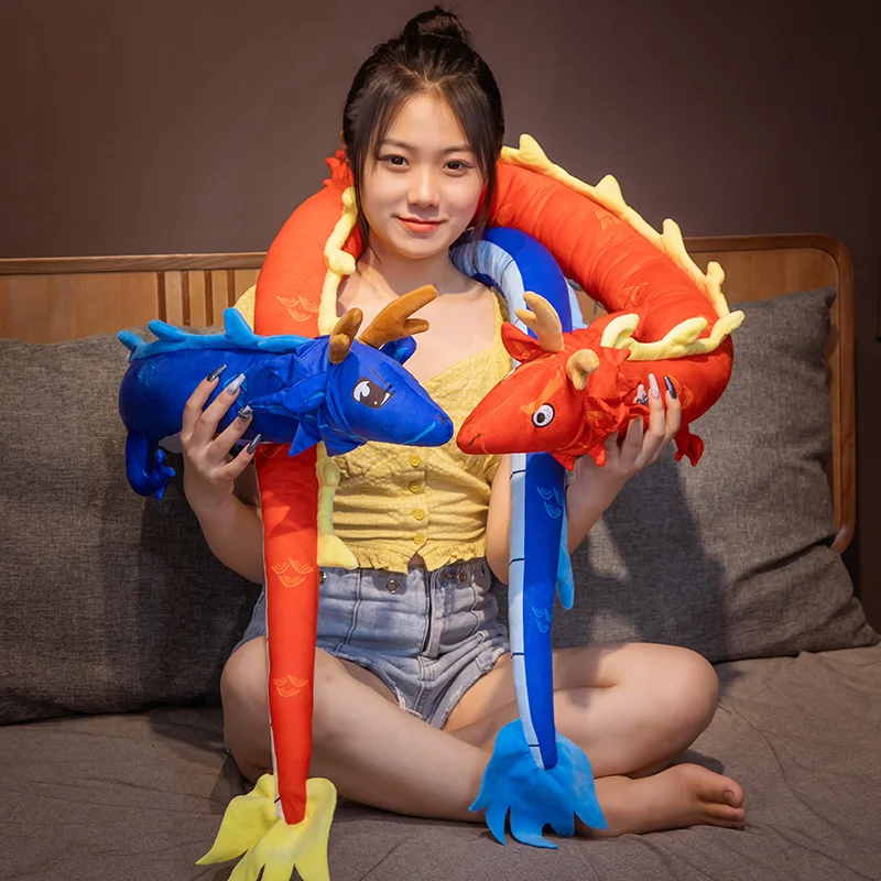 200CM Chinese Style Zodiac Dragon Plush Toys Stuffed Dinosaur PLush Dolls Animal Sleep Long Pillow Birthday Gift for Boy Kids view 4