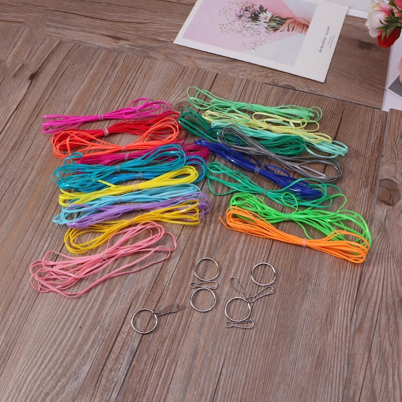 DIY 20 Colors Lanyard String Durable Non-toxic Plastic Lacing Cord