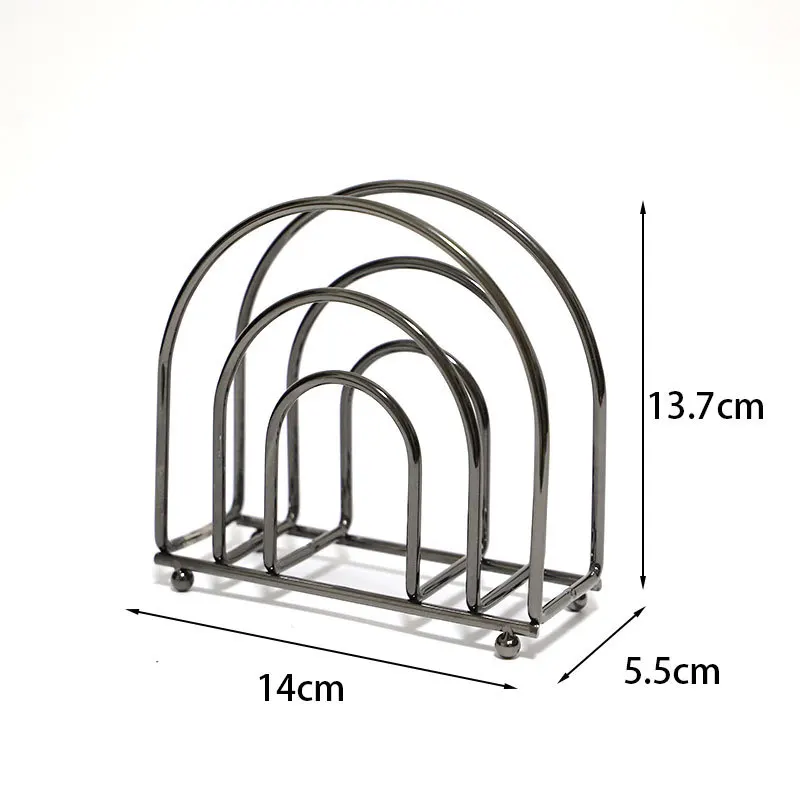 Serviettenhalter für Tisch, modernes Metall, schwarz, Serviettenhalter für Küche, Esstische, Arbeitsplatten, Papier, Cocktail-Serviettenhalter – Detail 4