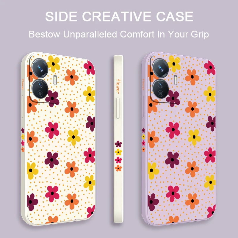 Colorful Floral Soft Silicone Phone Case Cover