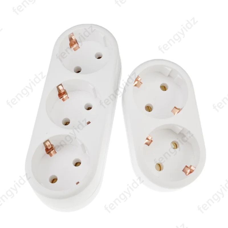 EUElectricalSocket3OutletsEuropeanStandardAdapterExpansionPowerSocket2PinPlug