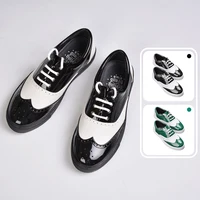 Dark Popping University High School Student Shoes Guy Perfessional Locking Fashion Lacquer Leather Shiny Stage Dance Shoe Male 1