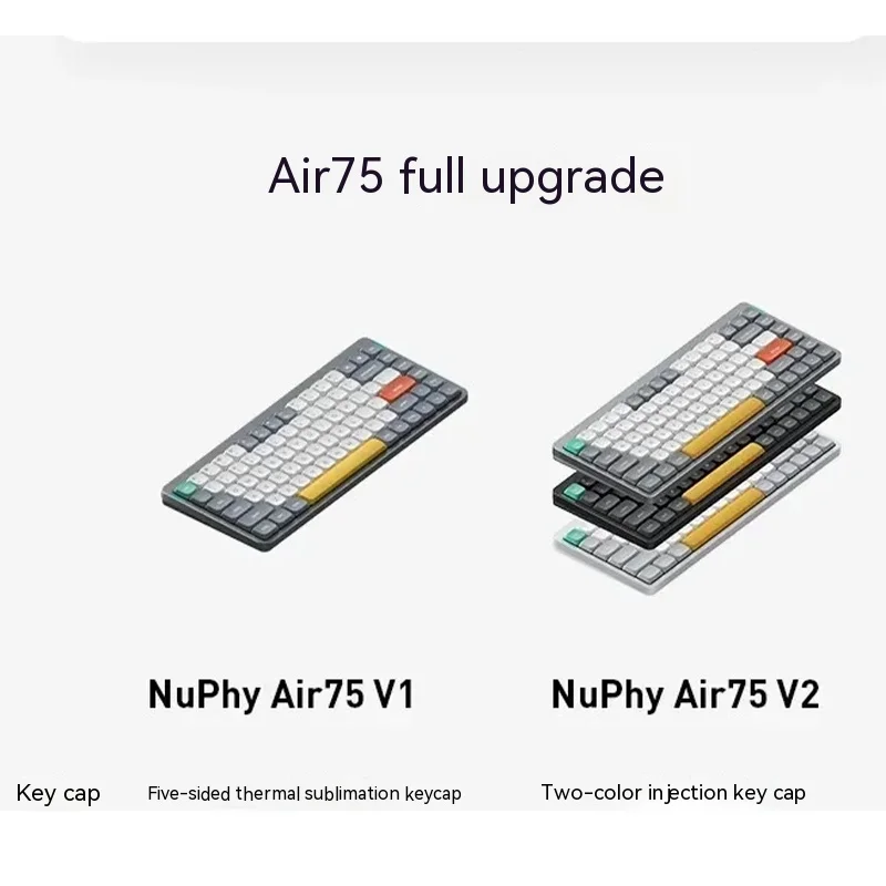Nuphy Air75 V2  Ű, 3  2.4g   ʹ Ұ Ű, ֽ RGB Ʈ ο ġ ӿ
