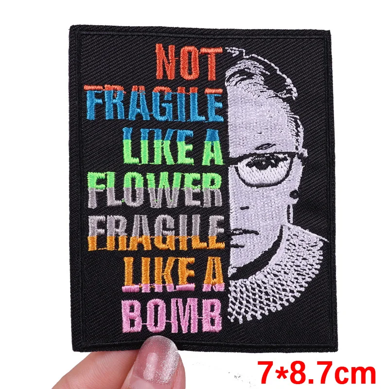 Feministischer Aufnäher Girl Power bestickte Aufnäher auf Kleidung zum Aufbügeln für Kleidung, thermoklebende Aufnäher auf Kleidung, Jacke – Detail 21