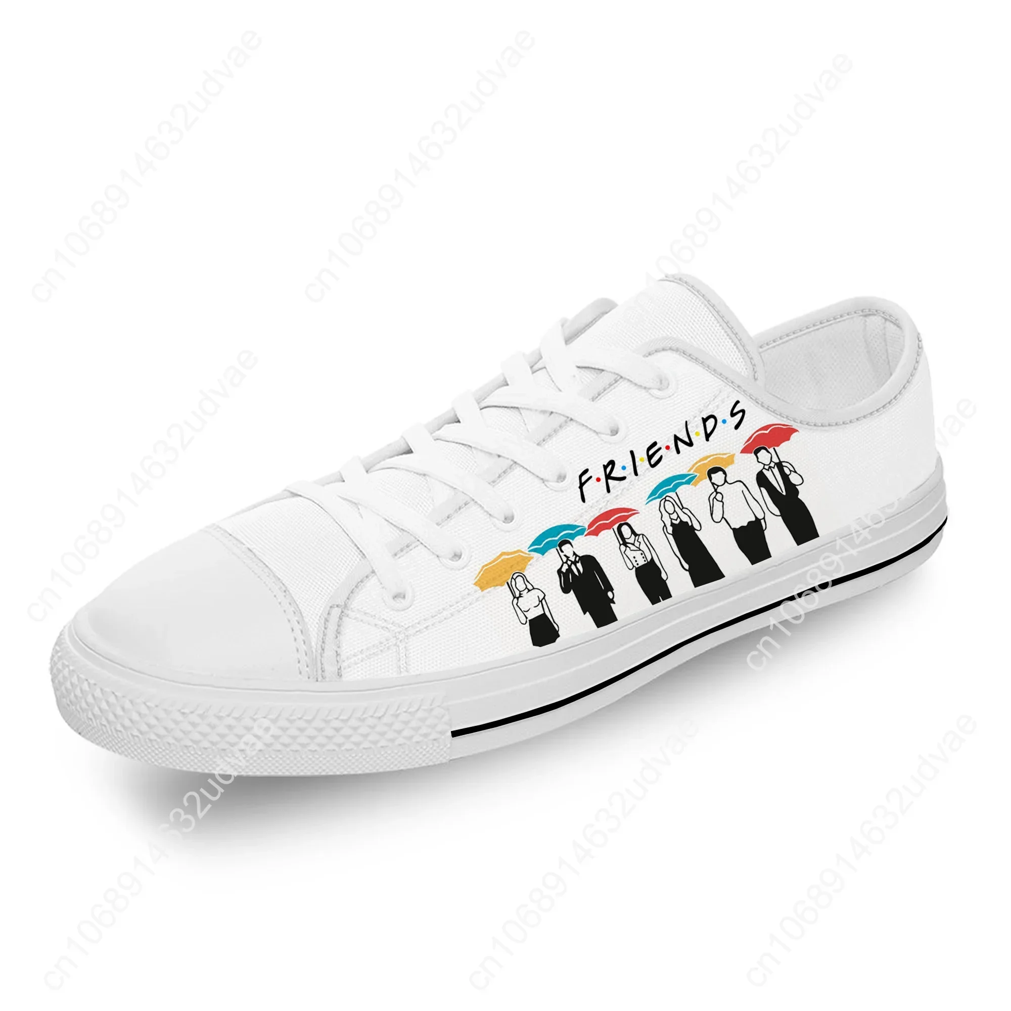 Friends Low Top Sneakers Mens Womens Teenager Tv Show Casual Shoes Canvas Running Shoes 3D Print Breathable Lightweight Shoe