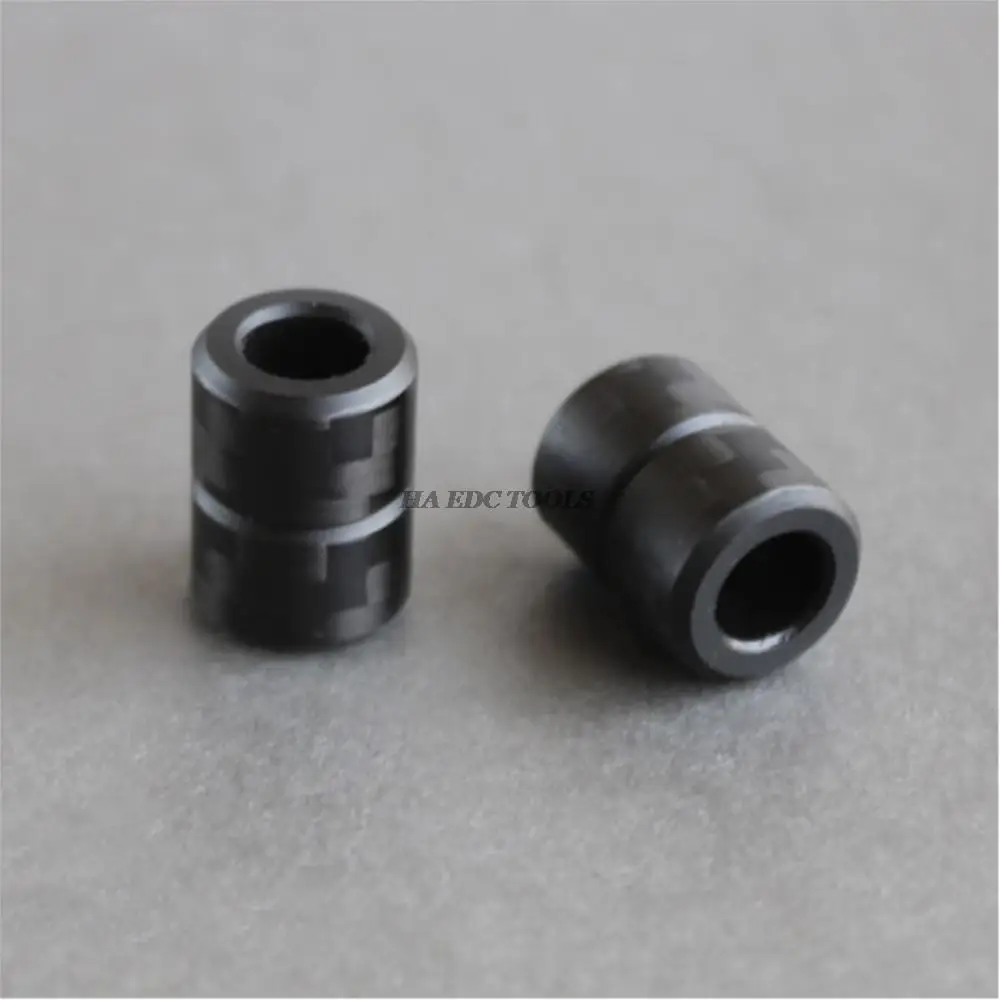 3K Carbon Fiber EDC Umbrella Rope Lanyard Zipper Tail Rope Outdoor Titanium Tools Accessories Knife Beads Bag Hanging