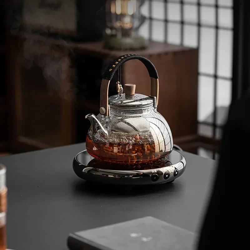 Lue's House Glass Kettle Household Tea Set Small Steaming Teapot Electric Clay Stove Set - Image 5