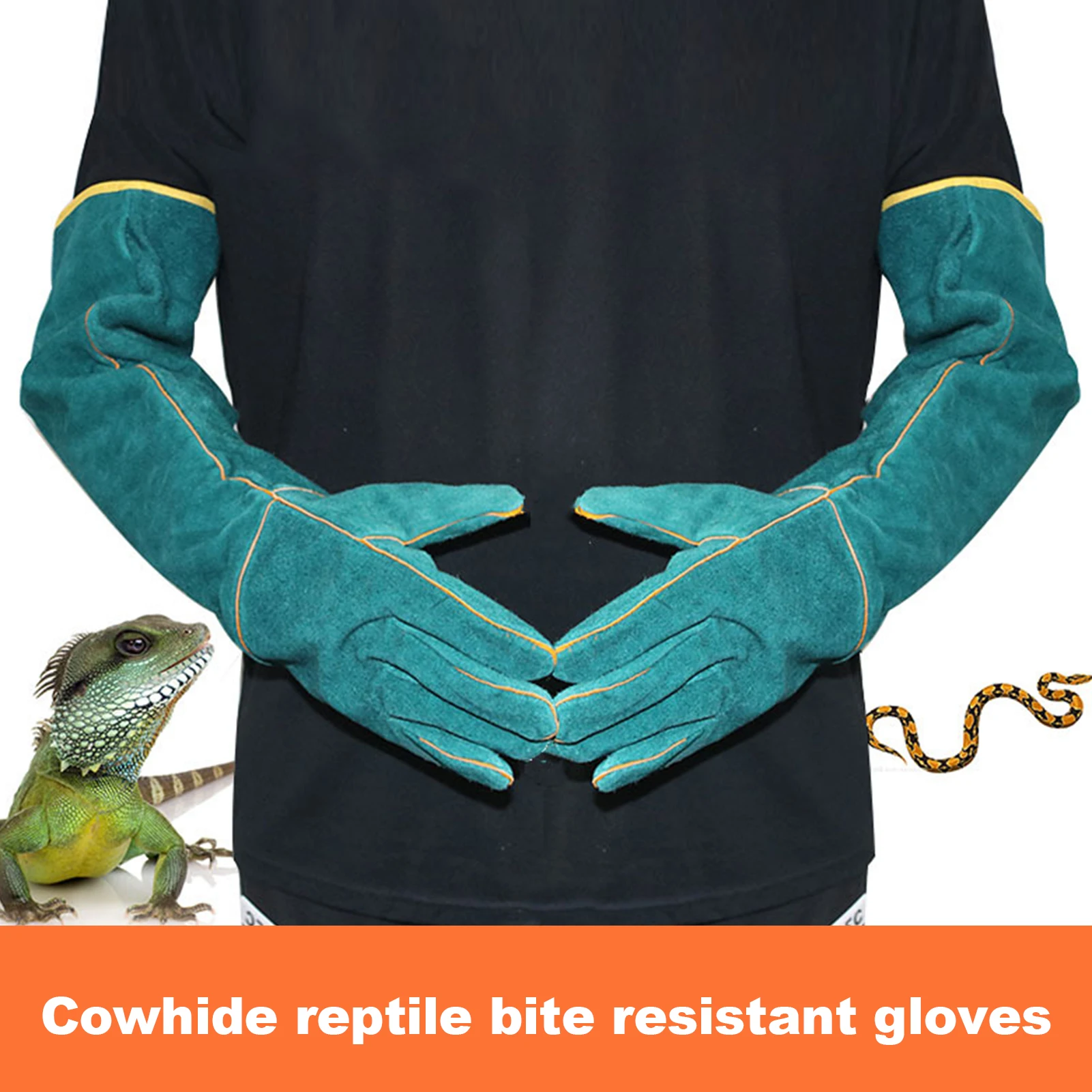 Pet Anti-Bite Safety Gloves Beekeeping Gloves Ultra Long Protective Anti Scratch for Dog Cat Bird Snake Lizard Bathing Training