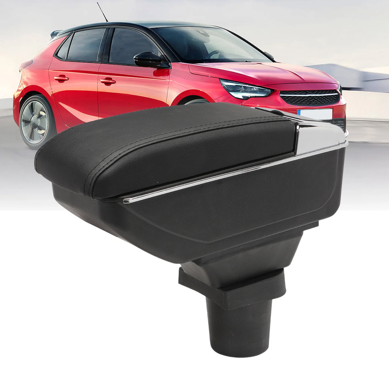 Armrests for Opel Corsa F-Central Armrest Two-Layer Centre Console Storage Compartment