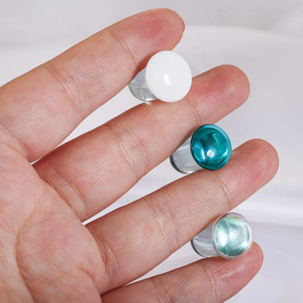 Casvort Pyrex Dead Plugs aus Glas, 14–00 g, bequeme Ohrmessgeräte, Tunnel, Expander, 0,5 mm, Erhöhungen, Piercing, Körperschmuck, Dehnungsset – Detail 9