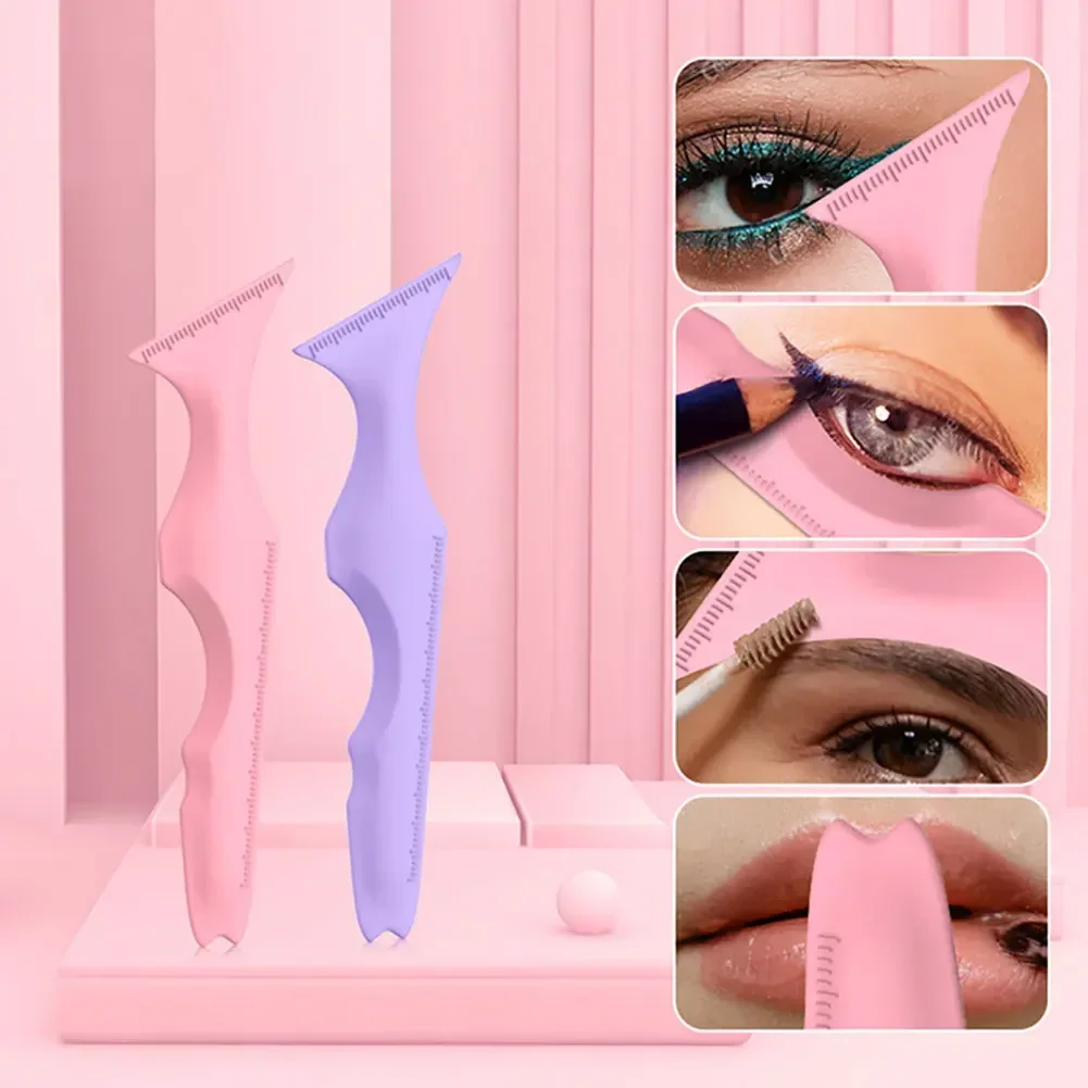 Resusable Silicone Eyeliner Ruler Eye Makeup Stencils Eyeliner Stencil Template Shaping Tools Eyelash Lipstick Beauty Rulers eyeliner stencil tool,makeup tools,eye makeup tools