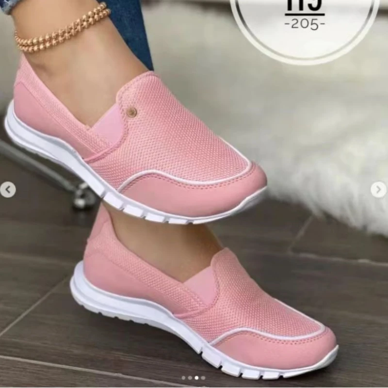 

Women Casual Shoes 2023 Spring New Fashion Breathable Mesh Flats Women Sneakers Roman Work Wedges Slip on Woman Walking Shoes
