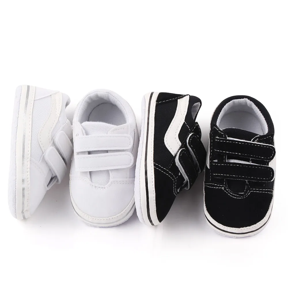 Spring and Autumn Baby Casual Sneakers Girls Boys Fashion Desion Soft Sole Hook&loop Solid Newborn Toddler Shoes First Walkers 3