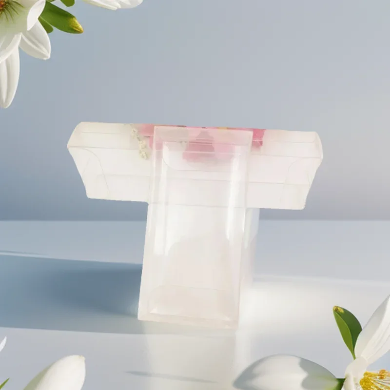 50 Stück 3 x B x H durchsichtige Kunststoff-PVC-Aufbewahrungsboxen für Geschenkverpackungen, Schatulle, Aufbewahrung, Hochzeiten, Partygeschenke, Goodie-Schmuckdisplays