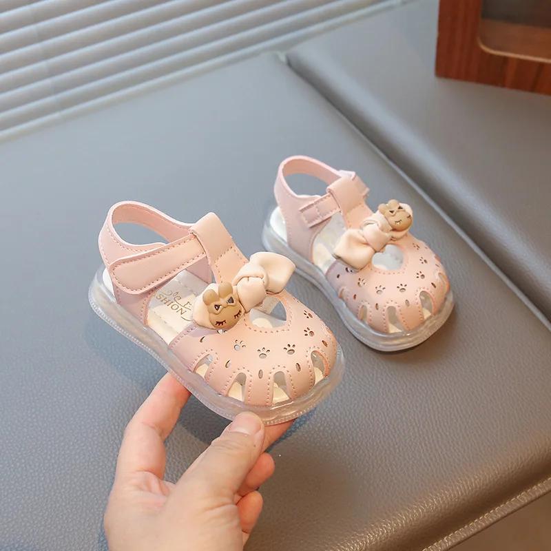 어린 소녀 샌들 여름 어린이 아웃웨어 비치 슈즈 귀여운 달콤한 샌들  소녀 컷아..