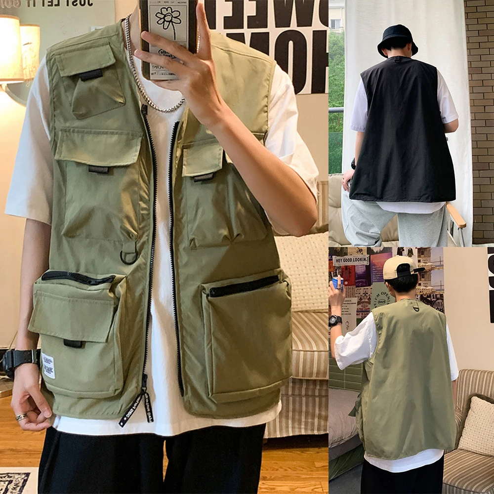 Description Picture 3 of itemFashionable Mens Jackets Waistcoat Comfortable Indoor Multi Pocket M~2XL Office Outdoor Sleeveless Solid Color Vest