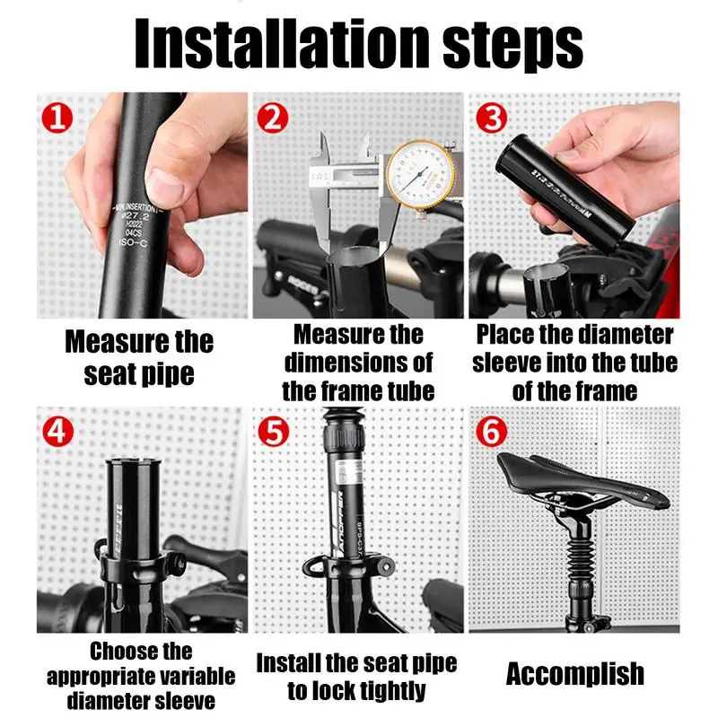 Cycling Seat Tube Adapter Seat Post Shim Conversion Sleeve 100mm Length Seat Tube Adapter Reducing Sleeve Suspension Seatpost