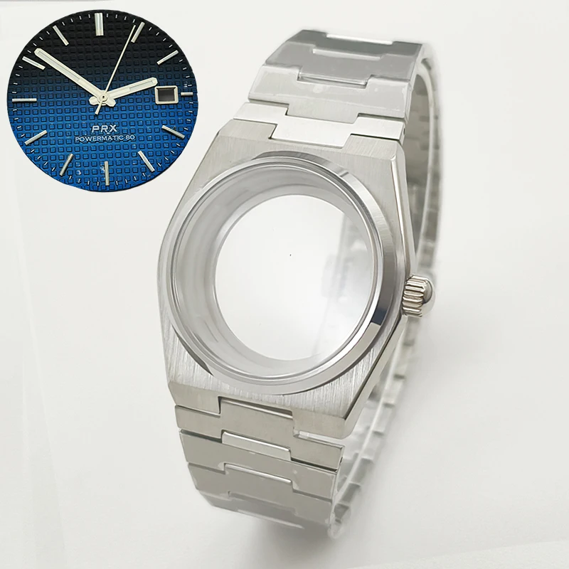 40mm NH35 PRX Super Player Uhrengehäuse Saphirglasgehäuse Passend für NH35 NH36 NH38 4R Uhrwerk mit Zifferblatt Zeiger Uhr Refit Teile