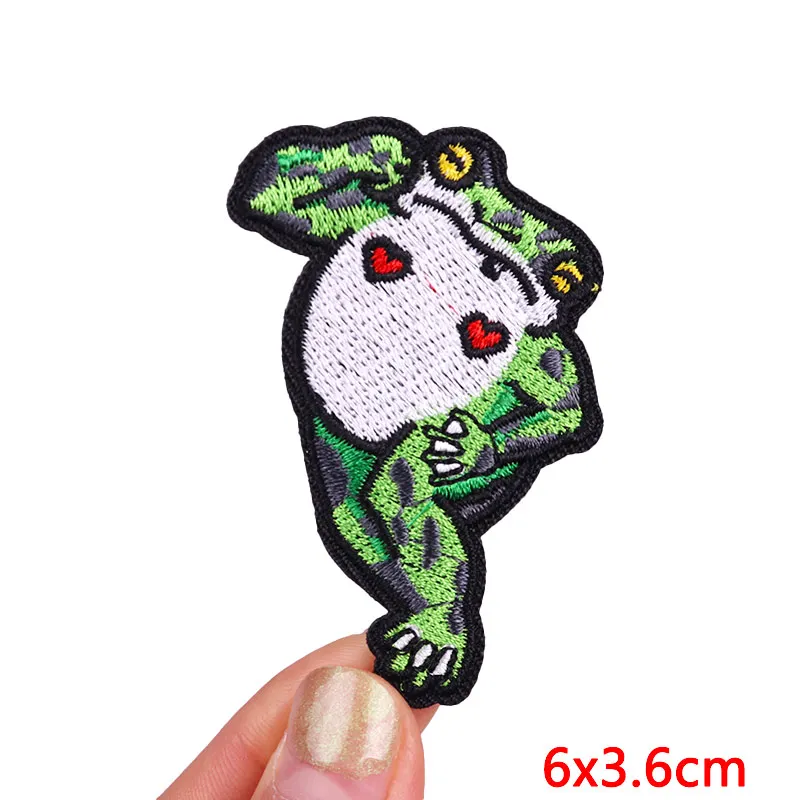 Hot New Animal Cat Embroidered Patches Iron On Patches For Clothing Thermoadhesive Patches Cartoon/Frog Dinosaur Duck Patch DIY