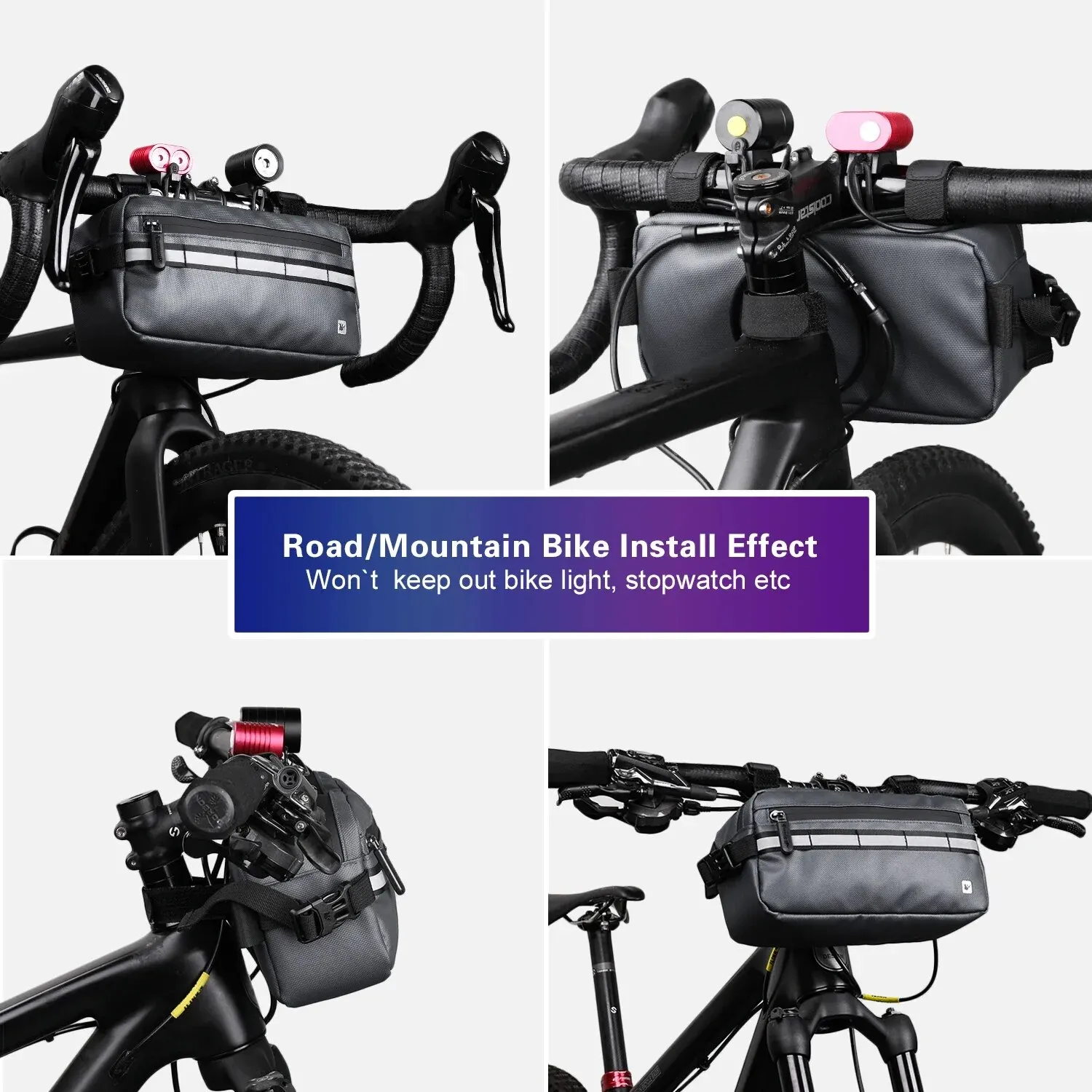 Bike Bag Bicycle Bag Bike Accessory Bike Storage Box Tools Storage Bag Rhinowalk Bicycle Handlebar Bag 3L Big Capacity Water-Repellent Multifunctional Shoulder/Waist/Frame Bag Storage Bike Cycling