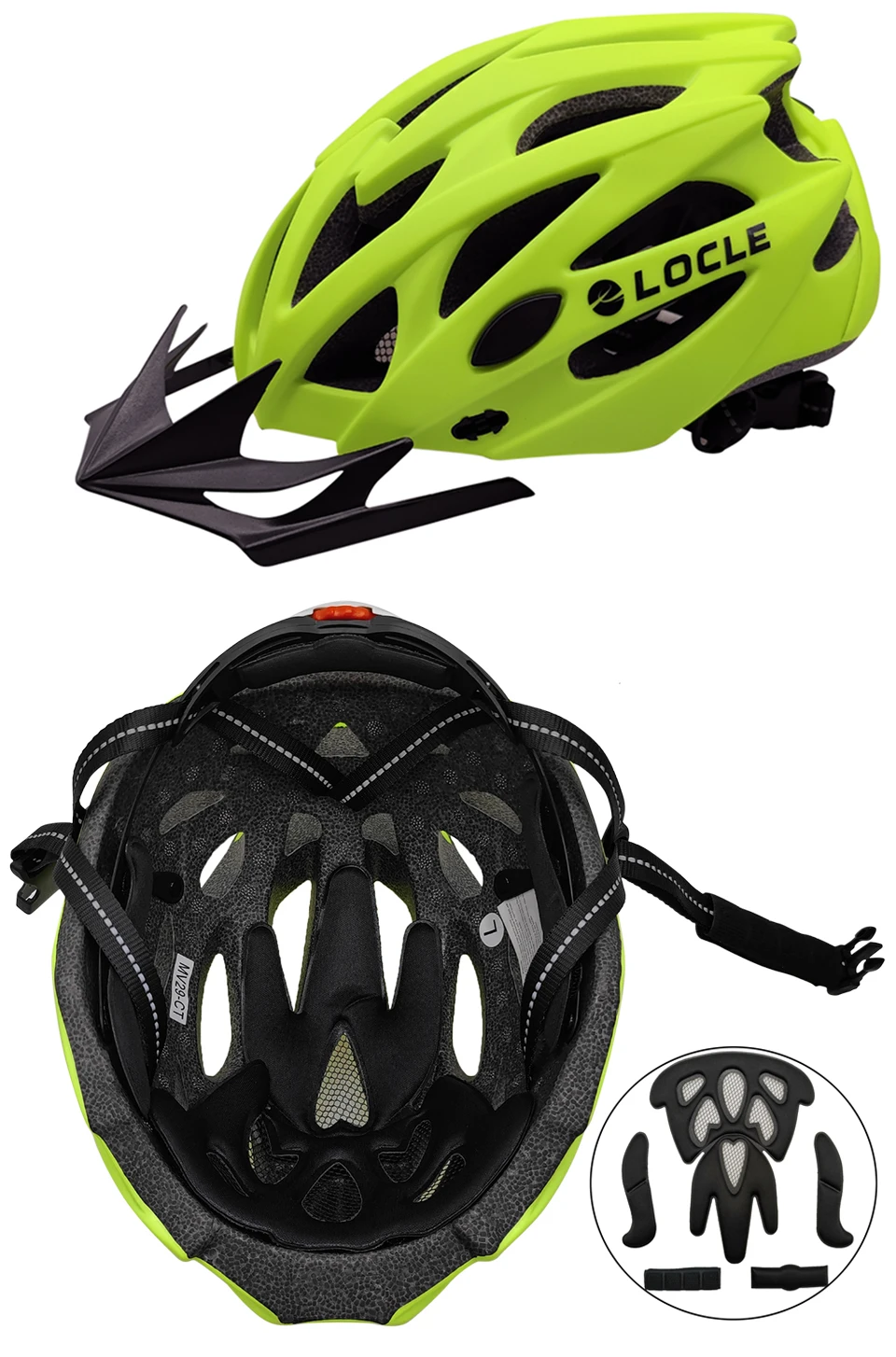 LOCLE Fahrradhelm mit Magnetischen Photochromen Gläsern Straßen- und Mountainbike-Helm In-Mold Fahrradhelm mit Magnetischem Schutzvisier – Detail 11