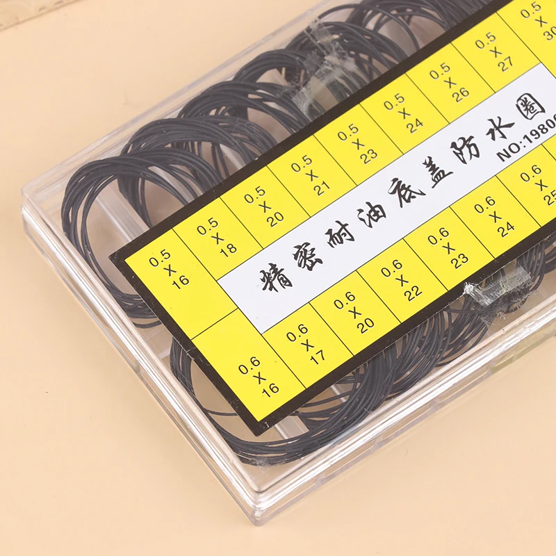 200Pcs/Box 0.5/0.6MM Watch Back Case Rubber Waterproof O-Ring Gasket Repair Tools DIY For Watchmaker Repair Tools Accessories