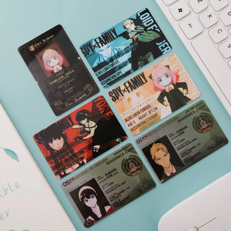 

SPY X FAMILY Japanese Anime Figures Loid Forger Student ID Card Animation PVC Name Cards For Fans Gift Cosplay Props