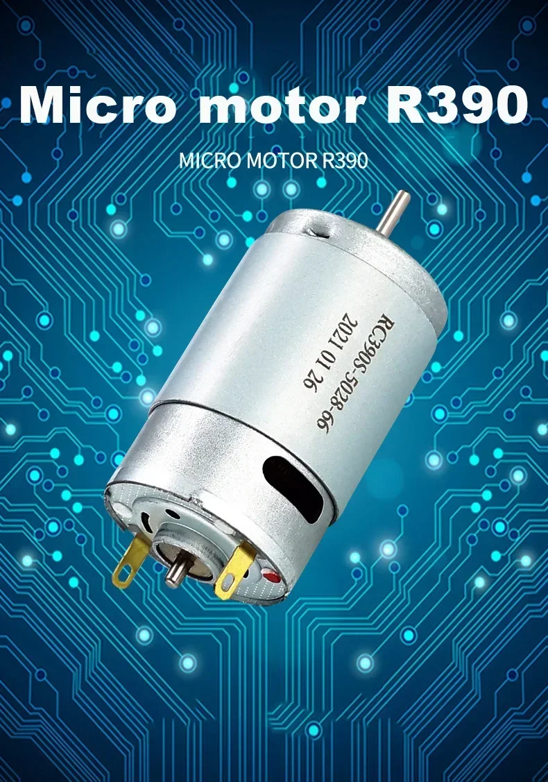 DC Motor R390 High Torque Micro Motor 390 12V Brush Engine 20000RPM for Power Tools Hair Dryer Toys Screwdriver Tool micro motor