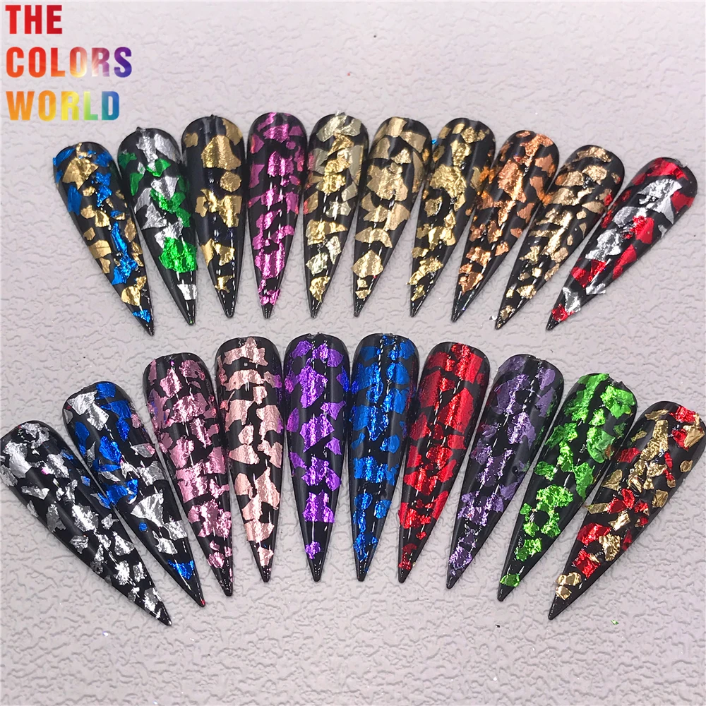 

Foil Flakes Nails Art Foil Chips Foil Paillette Chip Nail Design Flakes Glitters Confetti for Painting Arts Resin Mold Fillings