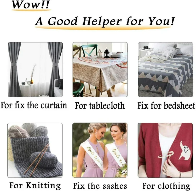 50 Spille Da Balia Per Pannolini - Aghi Di Sicurezza 4 Cm Per Cucito E Craft, Colore Bianco - Foto 10