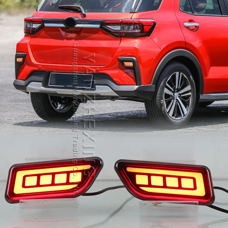 

YZX LED Rear Bumper Reflector Lamp For Perodua Bezza Ativa 2020-2022 Alra 2022 Car Brake Stop Signal Warning Lights 12V